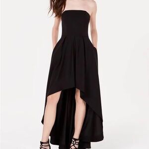 Strapless Black Prom Dress